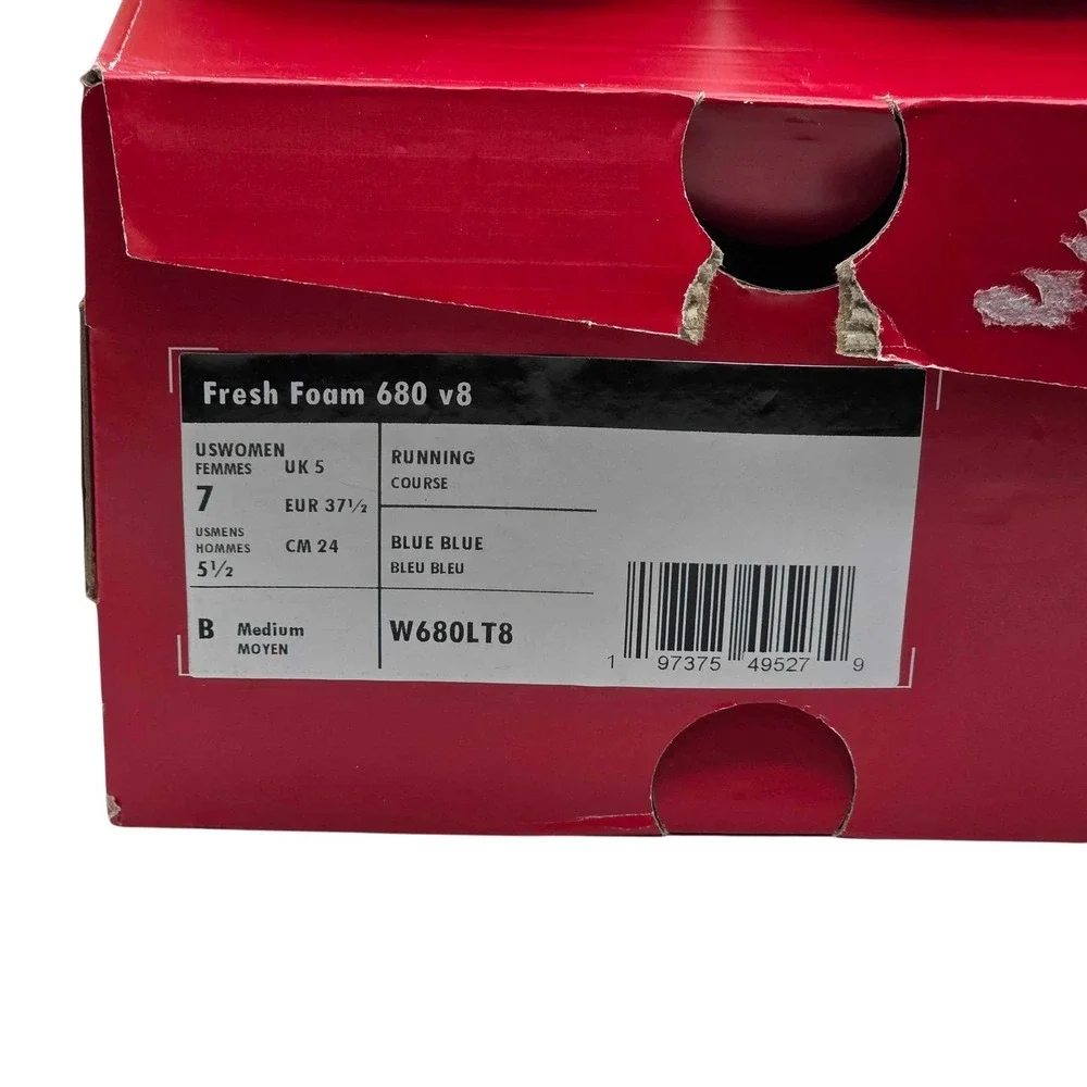 New Balance Fresh Foam 680 v8 Running Shoes Sneakers Womens Size 10 Blue W680LT8